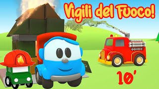 Pompieri Camion dei Vigili del Fuoco  Leo il Camion  10 Compilation per bambini [upl. by Levine]