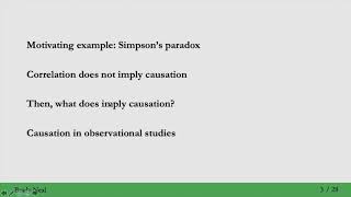 11  Intro and Outline of A Brief Introduction to Causal Inference [upl. by Efinnej]