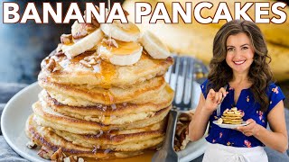 The Best BANANA PANCAKES Recipe [upl. by Dett37]