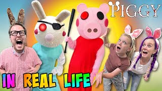 Roblox PIGGY In Real Life  EASTER EGG HUNT Escape Bunny Skin [upl. by Yenobe]