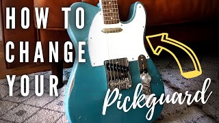 How To Change Your Pickguard  Easy DIY [upl. by Rebmat]