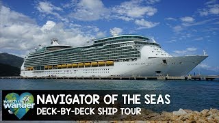 Navigator of the Seas DeckByDeck Ship Tour [upl. by Nyltiac]