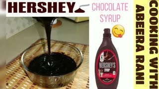 Hersheys Chocolate Syrup  Homemade Recipe  Cooking With Abeera Rani [upl. by Kcirrad]