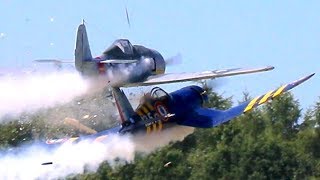 Midair Collision Austrian WW2 Fighters [upl. by Kreegar]