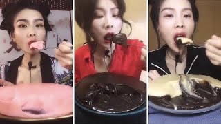 青山 CHOCOLATE LAVA CAKE Thick Chocolate  ASMR Chinese Mukbang 巧克力熔岩蛋糕 [upl. by Josefa]