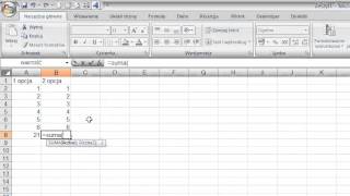 Funkcja SUMA i autosumowanie w Excelu [upl. by Thgiwd]
