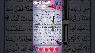 Surah Baqarah Last 2 Ayat Beautiful Recitation quran surah shorts [upl. by Richmal362]