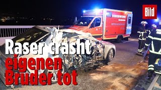 Illegales Autorennen 22Jähriger baut tödlichen Unfall [upl. by Hesketh]