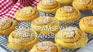 Smökrämsfyllda extra saftiga saffransbullar lussebullar [upl. by Polly16]