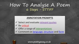 How To Analyse A Poem [upl. by Inwat934]