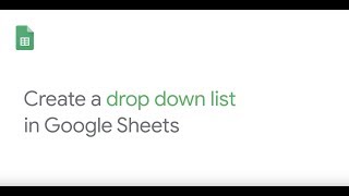 Create a drop down list in Google Sheets [upl. by Hach]