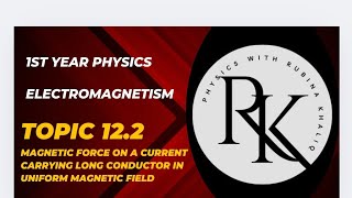 122 Magnetic force on a Current Carrying long Conductor in Uniform Magnetic field Class 11NBF [upl. by Ihcur]