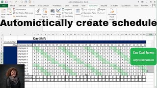 Automatically create shift schedule in Excel [upl. by Norrabal]