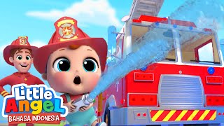 Ayo Jadi Pemadam Kebakaran🚒Lagu Kendaraan  Little Angel Bahasa Indonesia [upl. by Christabelle]