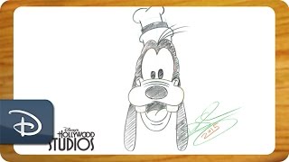 HowTo Draw Goofy  Disneys Hollywood Studios [upl. by Anyr420]