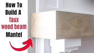 How To Make A Faux Wood Beam Mantel [upl. by Abran]