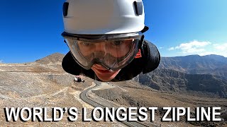 The Worlds Longest Zipline 🇦🇪 [upl. by Elyod782]