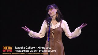 Poetry Out Loud Isabella Callery recites quotThoughtless Crueltyquot by Charles Lamb [upl. by Airolg]