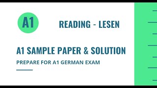 A1 German Exam Sample Questions  Reading  Lesen  Goethe A1 Model Paper  German A1 Exam Reading [upl. by Attenreb]