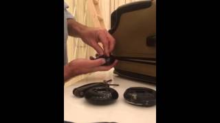 How to replace damaged luggage wheels rollerblade [upl. by Letnahs]