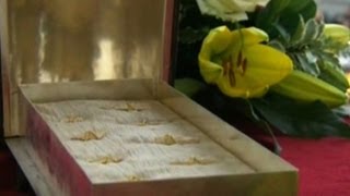 Vatican displays reputed bones of St Peter [upl. by Meagan]