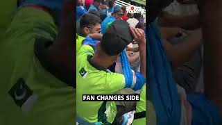 Pakistan fan wears Indias jersey over Pakistans during CT match in Dubai Sports Today [upl. by Atikkin315]