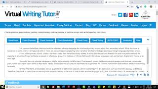 Virtual Writing Tutor Grammar Checker [upl. by Akciret]