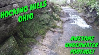 Creek AND River Fishing in the HOCKING HILLS bonus underwater smallmouth on bed footage [upl. by Ailima946]