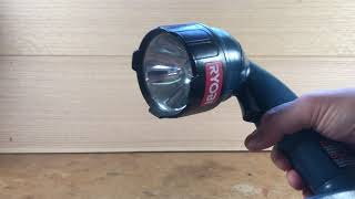 Ryobi 18V One P700 Flashlight Review and Replacement Bulbs [upl. by Ardnahcal]