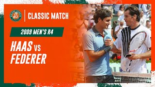 Federer vs Haas 2009 Mens round 4  RolandGarros Classic Match [upl. by Ozen72]