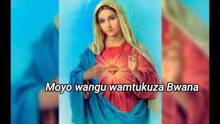 Moyo Wangu Wamtukuza Bwana  Lyrics Video [upl. by Edwin]