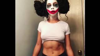 Brittany Renner Does Her Best Impression Of The Joker right before Halloween [upl. by Atterual]