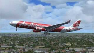 AirAsia A330 Landing At Kuching International Airport [upl. by Darcey425]