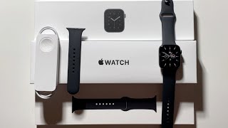 Apple Watch SE Unboxing Space Grey Aluminum 44mm [upl. by Soigroeg]