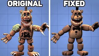 Fixed VS Original Animatronics in Five Nights at Freddys 3 [upl. by Christoffer]