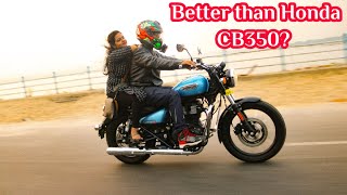 Royal Enfield Meteor 350 Test Ride Review with Female Pillion Rider in City [upl. by Ahsital]