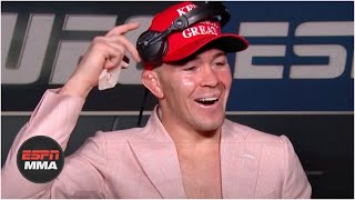 Colby Covington gets a call from President Trump after his victory vs Tyron Woodley  ESPN MMA [upl. by Adnavoj]