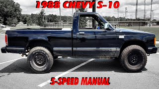 1988 Chevy S10 5Speed  Car Review [upl. by Ahsiemaj]