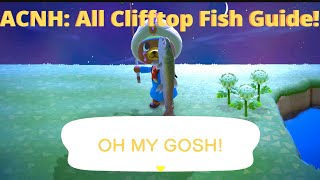 ACNH All Clifftop Fish Guide Stringfish Golden Trout Char etc [upl. by Emeric]