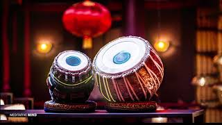 TABLA amp HANG DRUM YOGA MUSIC 》Positive Energy Music with Gentle Rain Sounds [upl. by Euqinomad541]