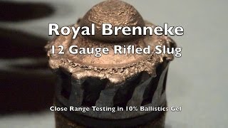 Ammo Test 12 Gauge Rifled Foster Slug  Royal Brenneke [upl. by Mcmaster200]