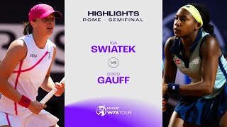 Iga Swiatek vs Coco Gauff  2024 Rome Semifinal  WTA Match Highlights [upl. by Lseil]