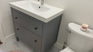 HOW TO install IKEA Hemnes  Odensvik  Dalskär bathroom vanity [upl. by Getraer]