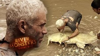 Catching A MONSTER Goonch Catfish  CATFISH  River Monsters [upl. by Ary]