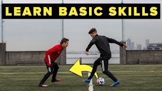 LEARN 5 BASIC FOOTBALL SKILLS  Skills you can use in a match [upl. by Hsot]