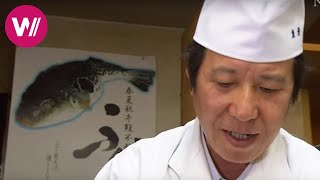 Fugu  how to prepare the deadly pufferfish as shown by quotUoseiquot chef Rikizo Okamoto  Tokyo [upl. by Liliane]