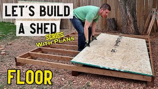 How to build a storage shed  Floor  Part 1  Plans available [upl. by Magulac645]