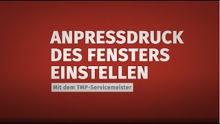 Fenster Anpressdruck einstellen  so gehts [upl. by Ennaeed232]