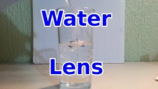 Water Lens  Very easy optics experiment [upl. by Leodora]