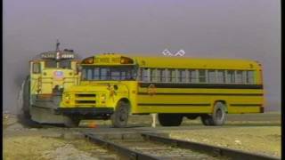 Train School Bus Crash Better Resolution [upl. by Aleiram]